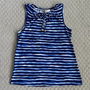 MICHAEL Michael Kors True Navy Basics Women's Sleeveless Top Small Casual Summer